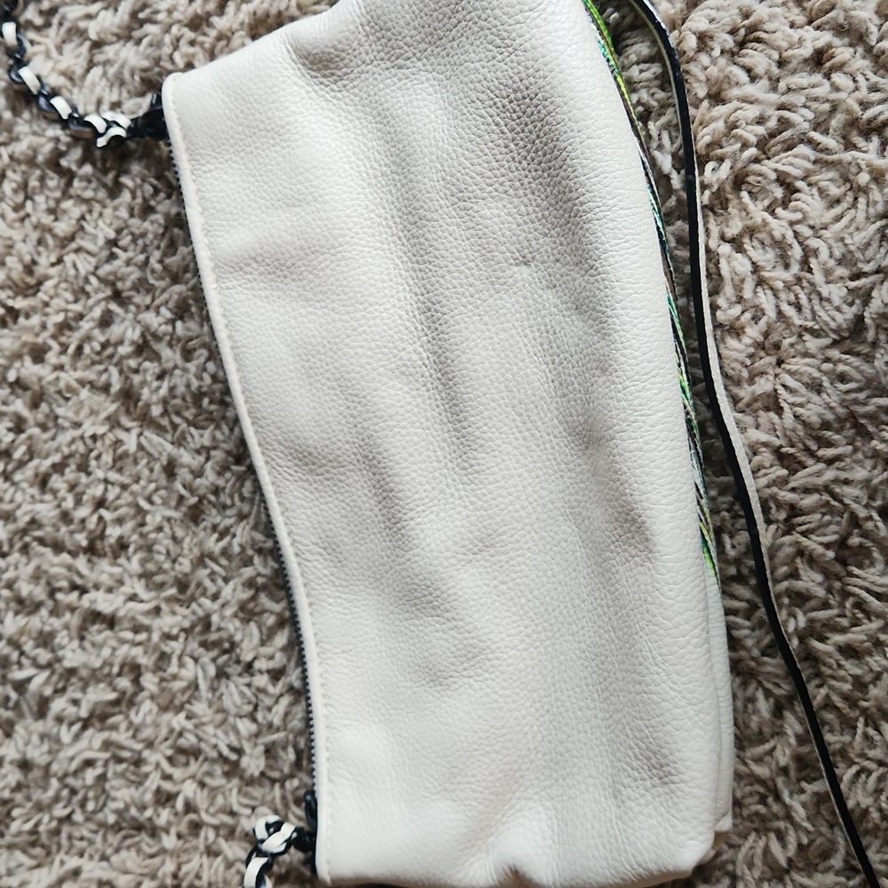 Elliott Lucca Peacock Feather Design Leather Women's Crossbody Bag - Picture 6 of 13